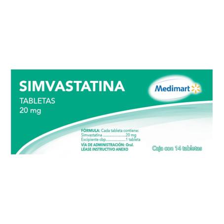 Simvastatina Medimart 20 Mg 14 Tabletas Sam S Club