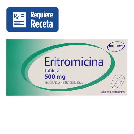 Eritromicina Medimart 500 mg con 20 Tabletas | Sam's Club