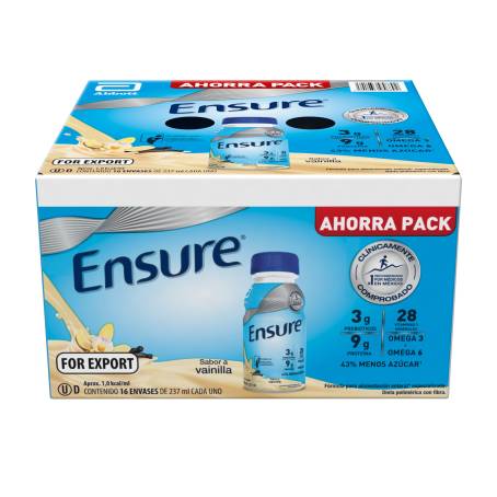 Ensure Abbott Sabor Vainilla 16 pzas de 237 ml | Sam's Club