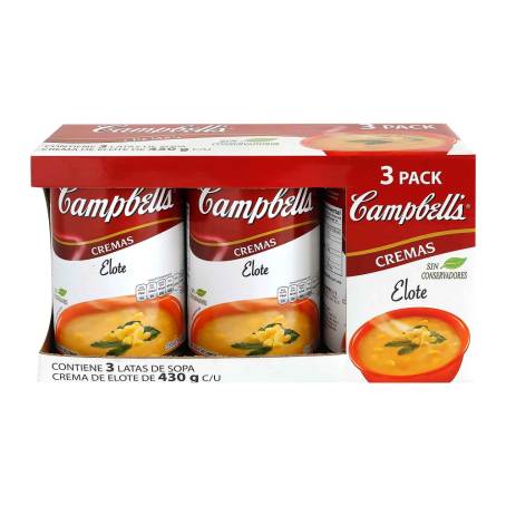 Crema de Elote Campbell's 3 pzas de 430g | Sam's Club