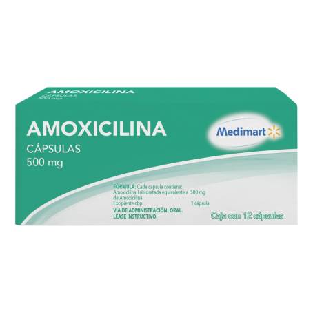 Amoxicilina Medimart 500 mg 12 Cápsulas a precio de socio | Sam's Club en  línea