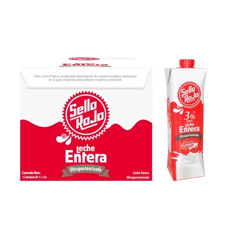 Leche Entera Sello Rojo 12 pzasde 1 l c/u a precio de socio | Sam's Club en  línea