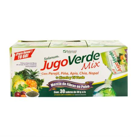 Jugo Verde Mix Solanum Super Food en Polvo 30 Sobres | Sam's Club