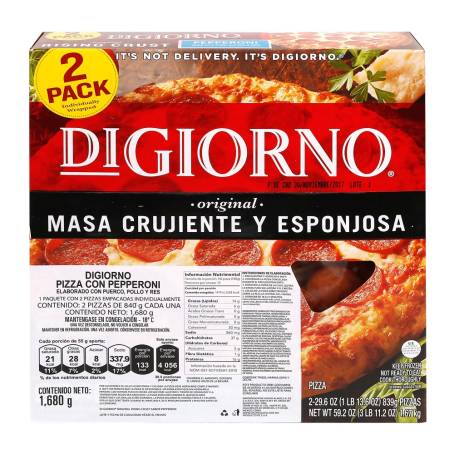 Pizza Digiorno con Pepperoni 2 pzas a precio de socio | Sam's Club en línea