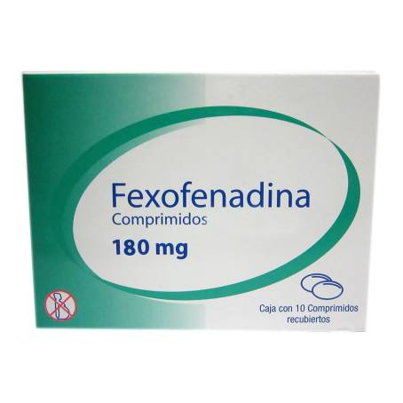 Fexofenadina 180 mg con 10 Comprimidos Recubiertos | Sam's Club