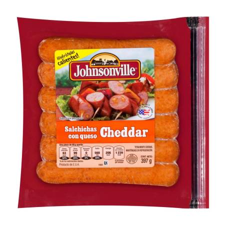 Salchicha Ahumada Johnsonville con Queso Cheddar 2 pzas 397 g a precio de  socio | Sam's Club en línea