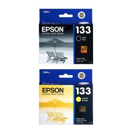 Cartucho de Tinta Epson T133 Amarillo y Negro a precio de ...