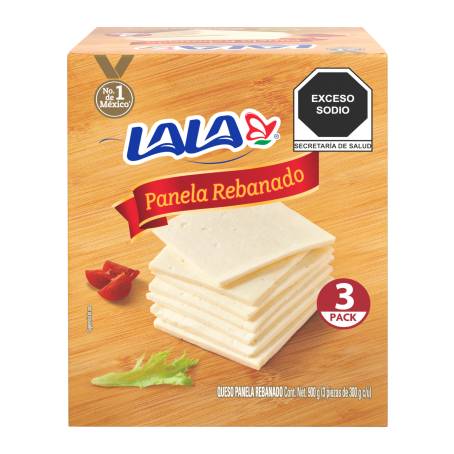 Queso Panela Lala Rebanado 3 piezas de 300 gr | Sam's Club