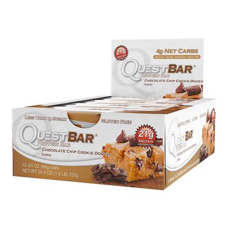 Barra de Proteína Quest Bar Sabor Chocolate Chip 12 pzas de 60 g a precio de  socio | Sam's Club en línea
