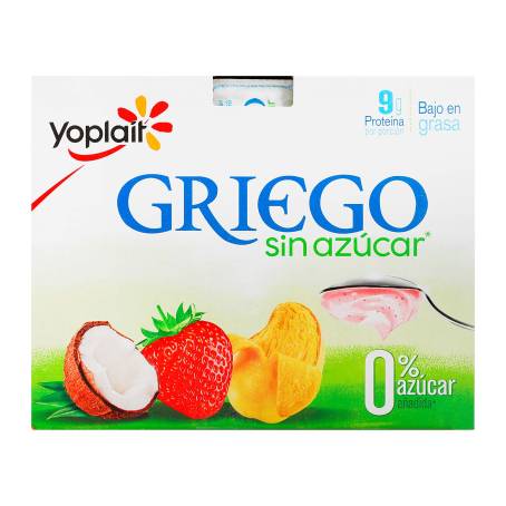 Yogurt Batido Yoplait Griego Sin Azúcar 12 piezas de 145 gr c/u a precio de  socio | Sam's Club en línea