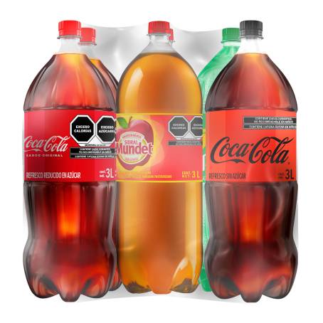 Refresco Coca Cola Surtidos 6 pzas de 3 l | Sam's Club