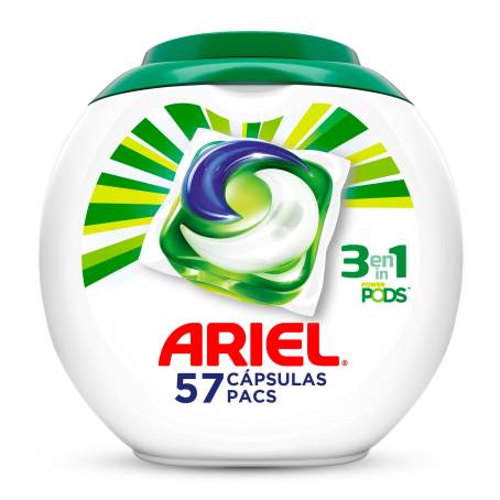  Ariel Cápsulas regulares 3 en 1 - 19 lavados (19