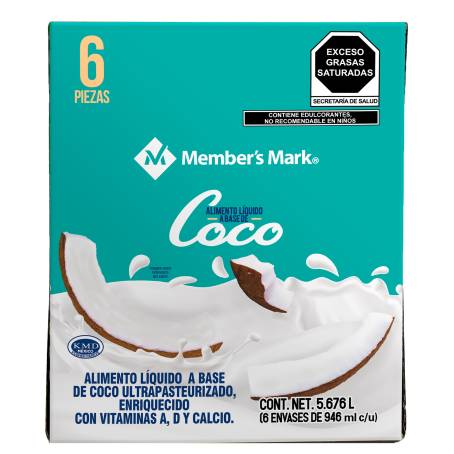 Alimento Líquido Member's Mark Coco 6 pzas de 946 ml a precio de socio | Sam's  Club en línea