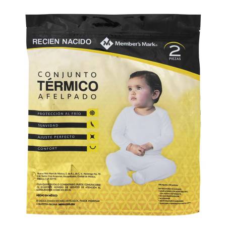 Conjunto Térmico Member's Mark Color Blanco para Bebé 3 Meses | Sam's Club