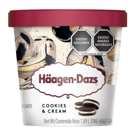 Helado de Crema Häagen Dazs Sabor a Cookies & Cream  L a precio de  socio | Sam's Club en línea