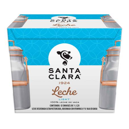 Leche Santa Clara Light 12 pzas de 1 l c/u | Sam's Club