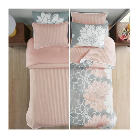 Set de Edredón y Colcha Reversibles Member's Mark Matrimonial /Queen Blush  con 7 pzas | Sam's Club