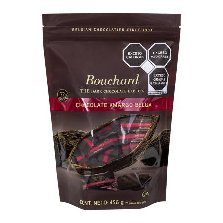 Chocolate Belga Bouchard Amargo 72% Cacao 455 g | Sam's Club