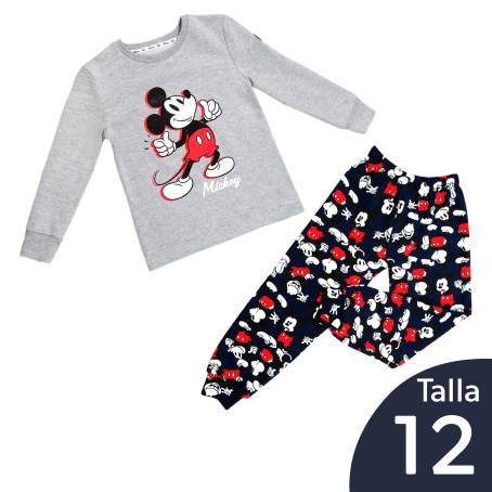 Pijama niño algodón manga larga Mickey Disney