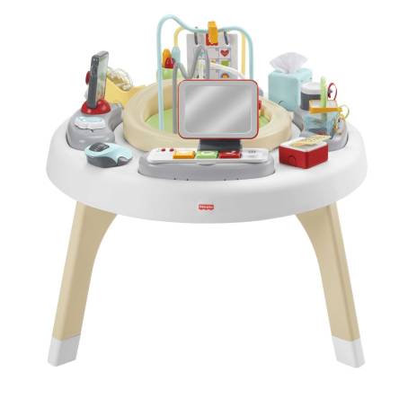 Mesa de actividades para bebé con asiento giratorio de Fisher