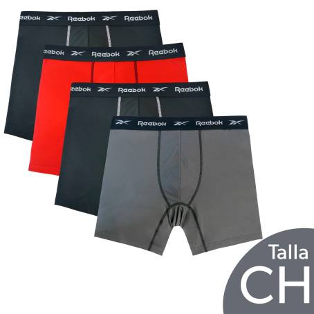 Boxer para Caballero REEBOK Speedwick Talla CH Gris Negro Rojo 4