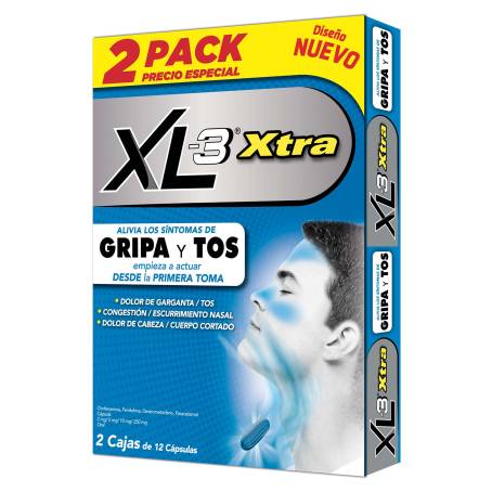 Antigripal XL3 Xtra 2 pzas con 12 Tabletas c/u a precio de socio | Sam’s Club en línea