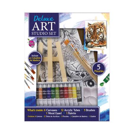 Set de Pintura Acrílica 49 piezas (Incluye 24 colores) - Kit de Arte